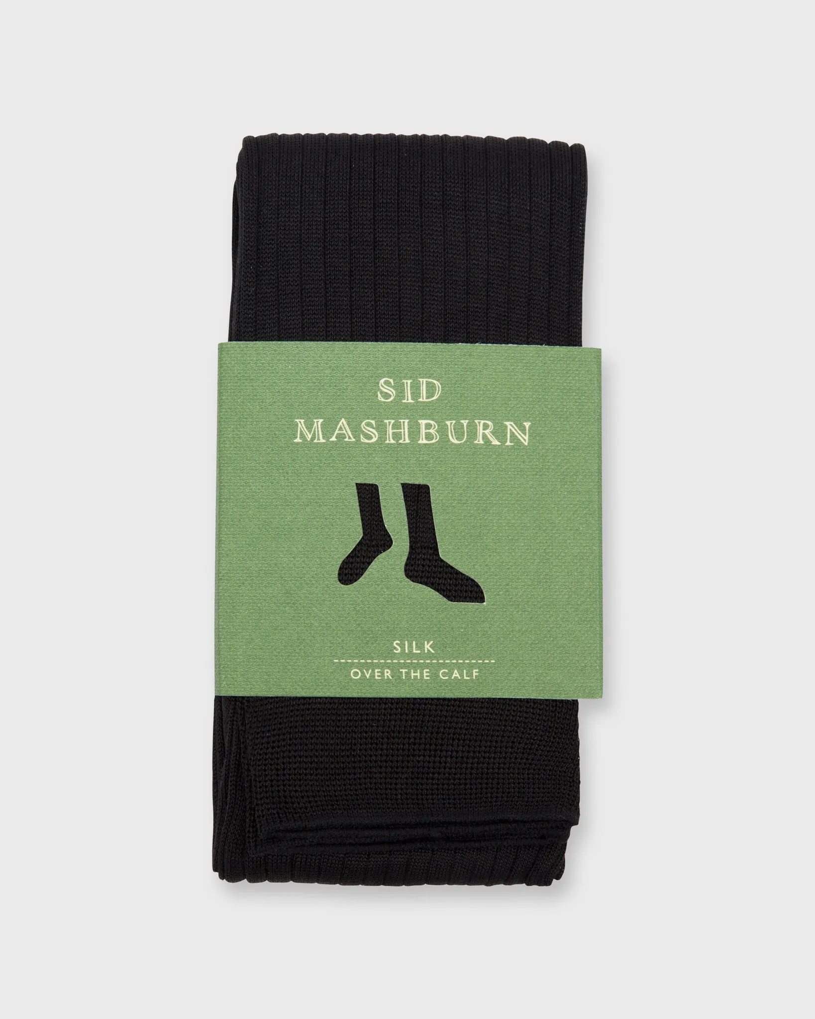 Over-The-Calf Dress Socks in Black Silk sold by Mashburn product image thumbnail 2