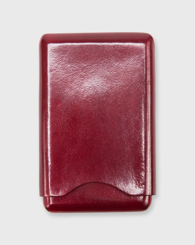 Card Case in Dark Red Leather made by Mashburn