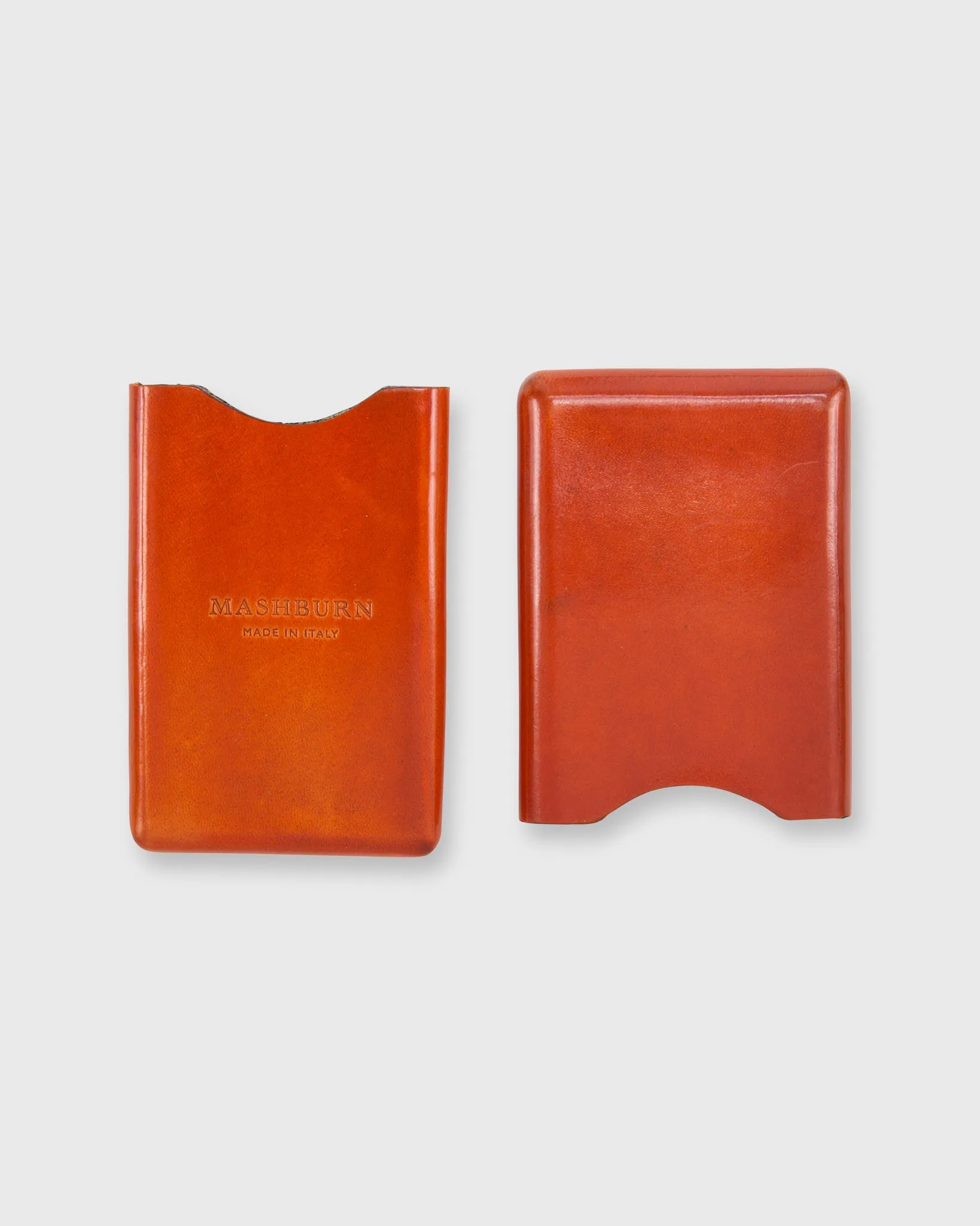 Card Case in Orange Leather sold by Mashburn product image thumbnail 3