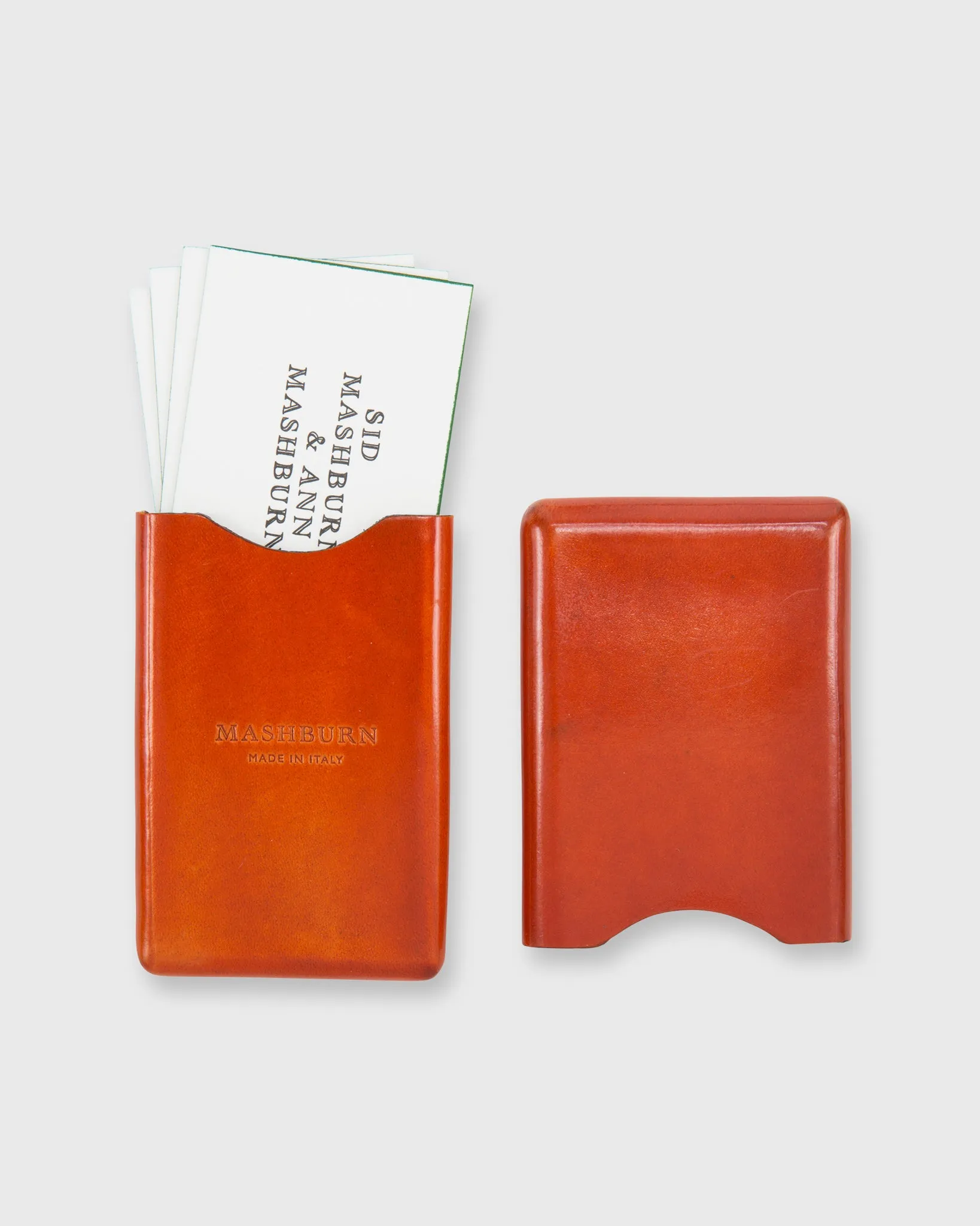 Card Case in Orange Leather sold by Mashburn product image thumbnail 2
