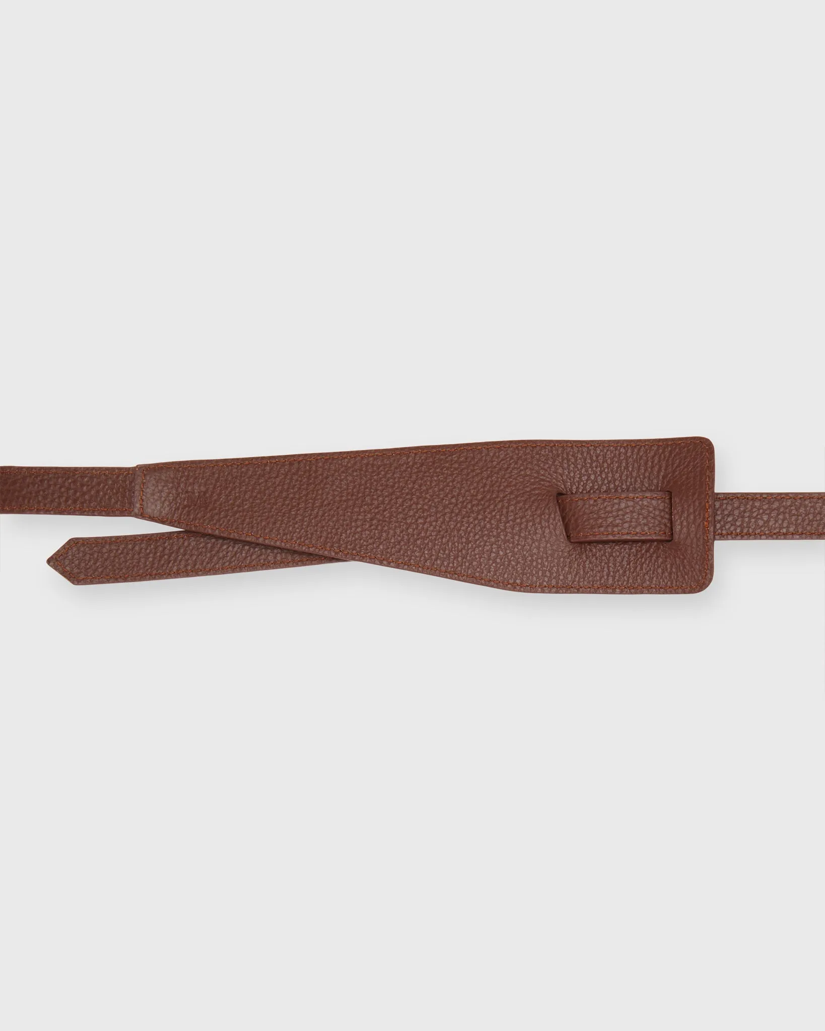 Asymmetrical Loop Thru Belt in English Tan Leather sold by Mashburn product image thumbnail 3