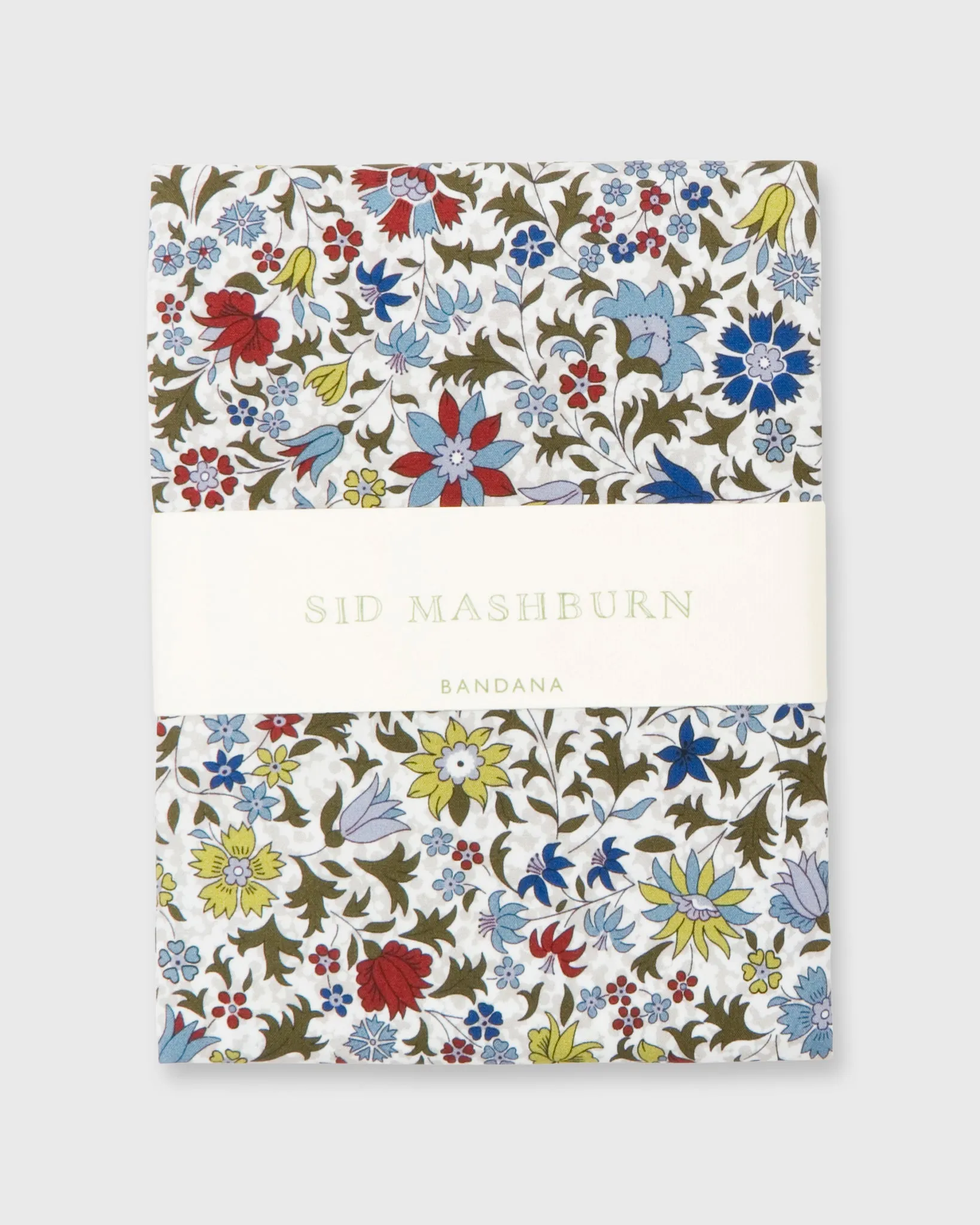 Bandana in Olive Godinton Garden Liberty Fabric sold by Mashburn