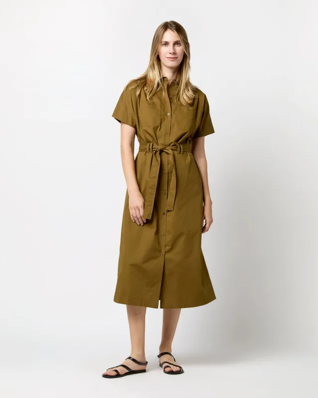 New Drew Dress in Tobacco sold by Mashburn