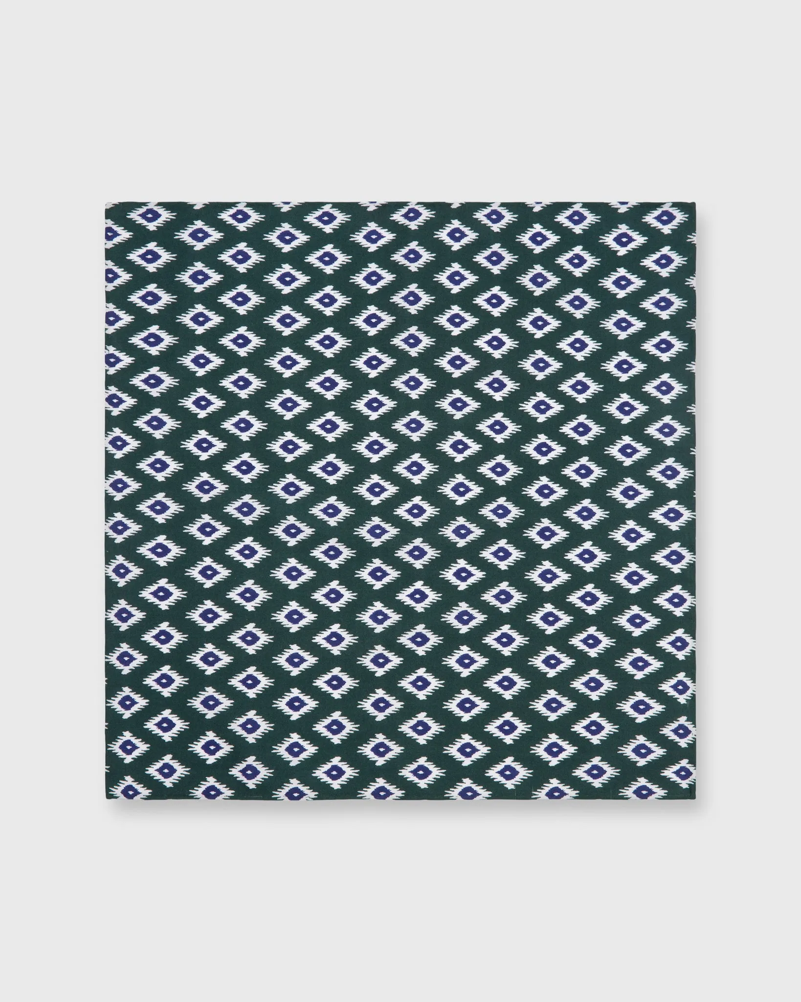 Cotton Print Pocket Square in Forest Aztec sold by Mashburn product image thumbnail 2