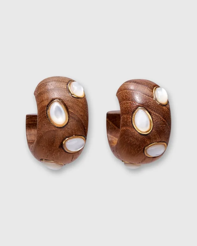 Acacia Earrings in Pearl made by Lizzie Fortunato