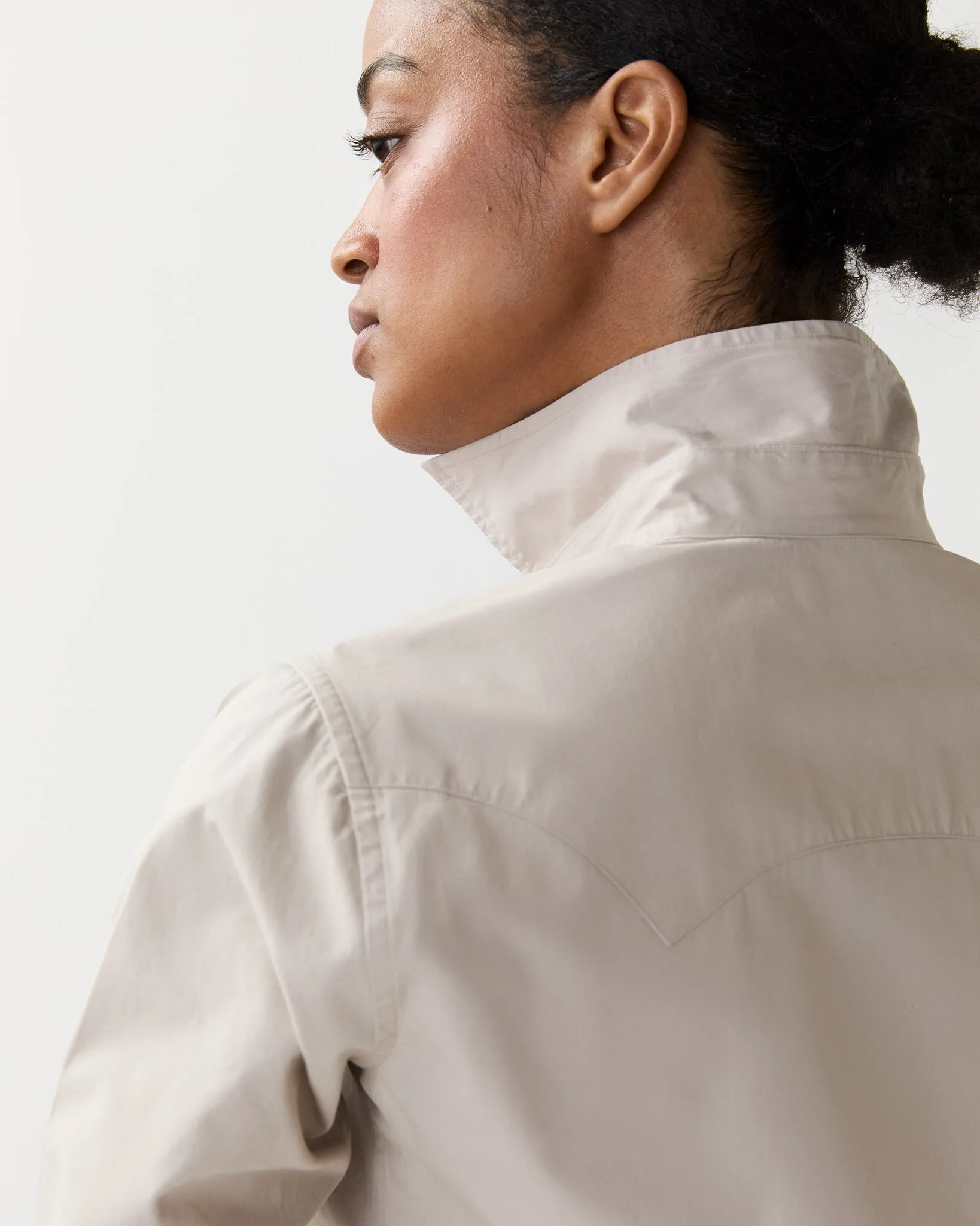 Western Shirt in Sand Poplin sold by Mashburn product image thumbnail 5