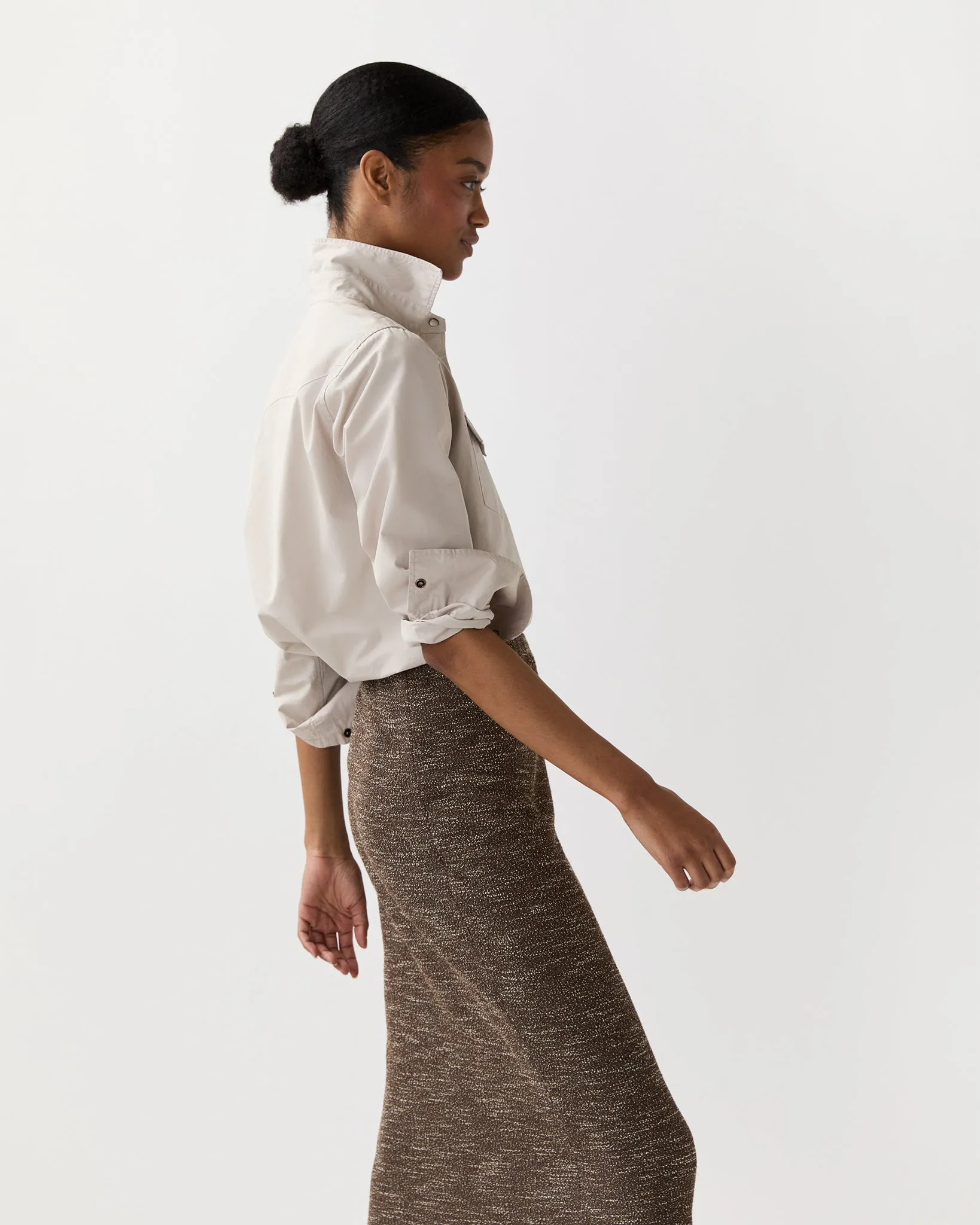 Western Shirt in Sand Poplin sold by Mashburn product image thumbnail 4