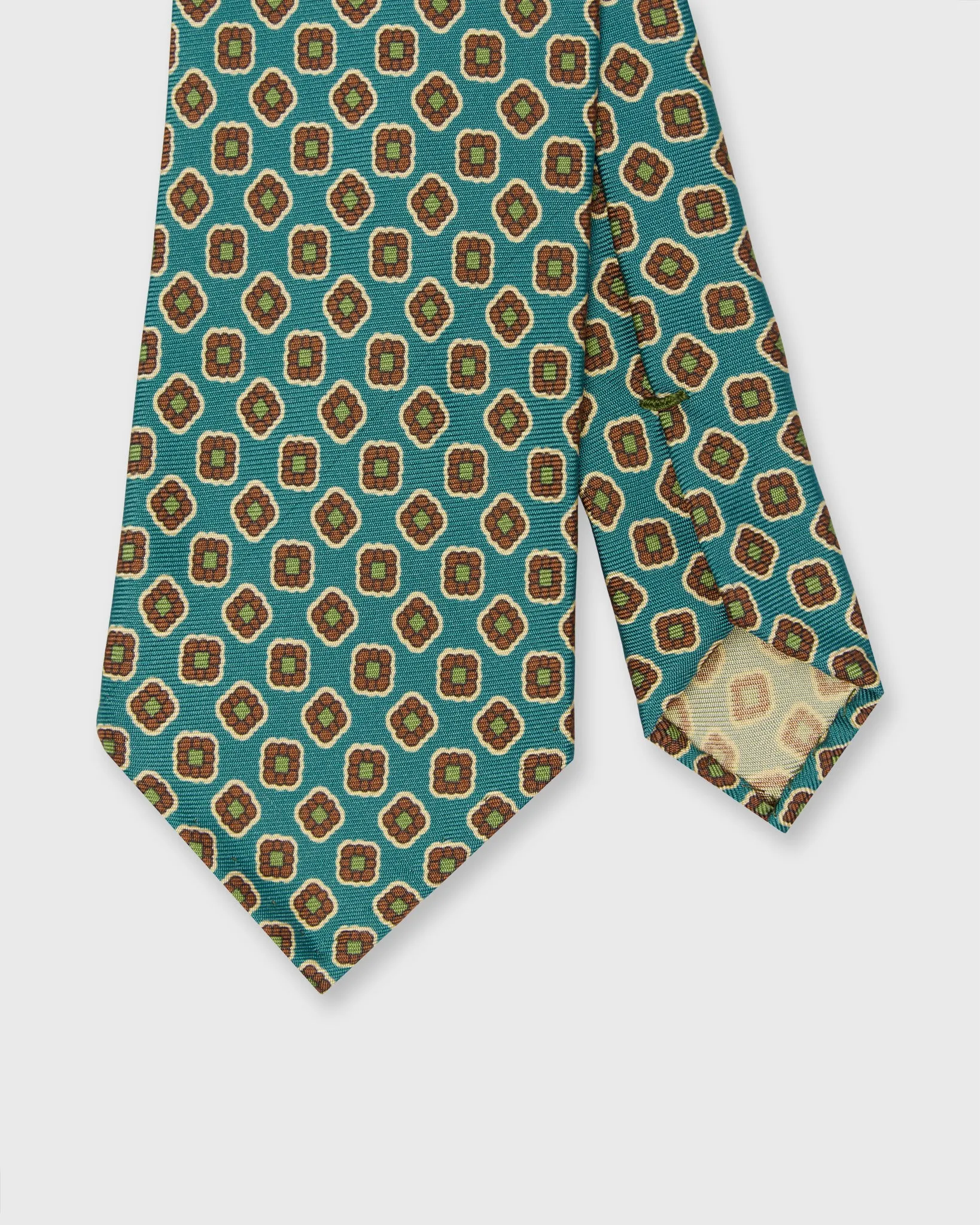 Silk Print Tie in Delph/Green/Merlot Foulard sold by Mashburn