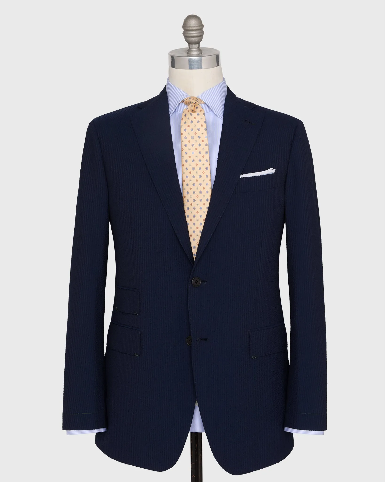 Kincaid No. 3 Suit in Navy Seersucker sold by Mashburn