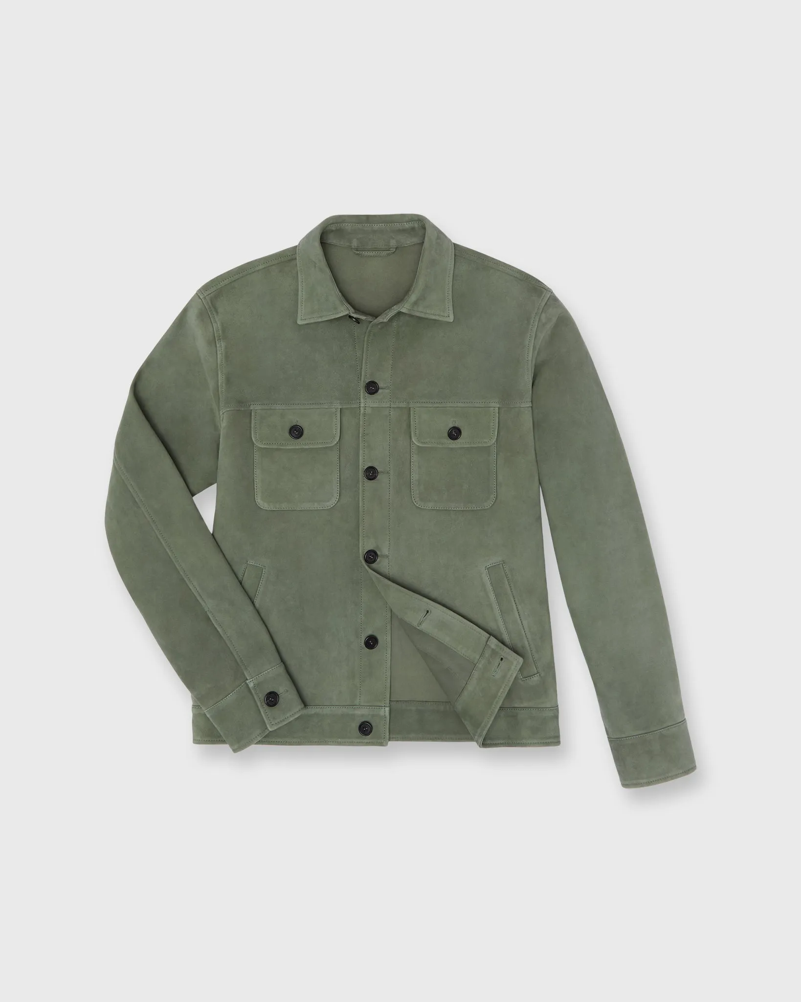 Work Jacket in Thyme Suede sold by Mashburn