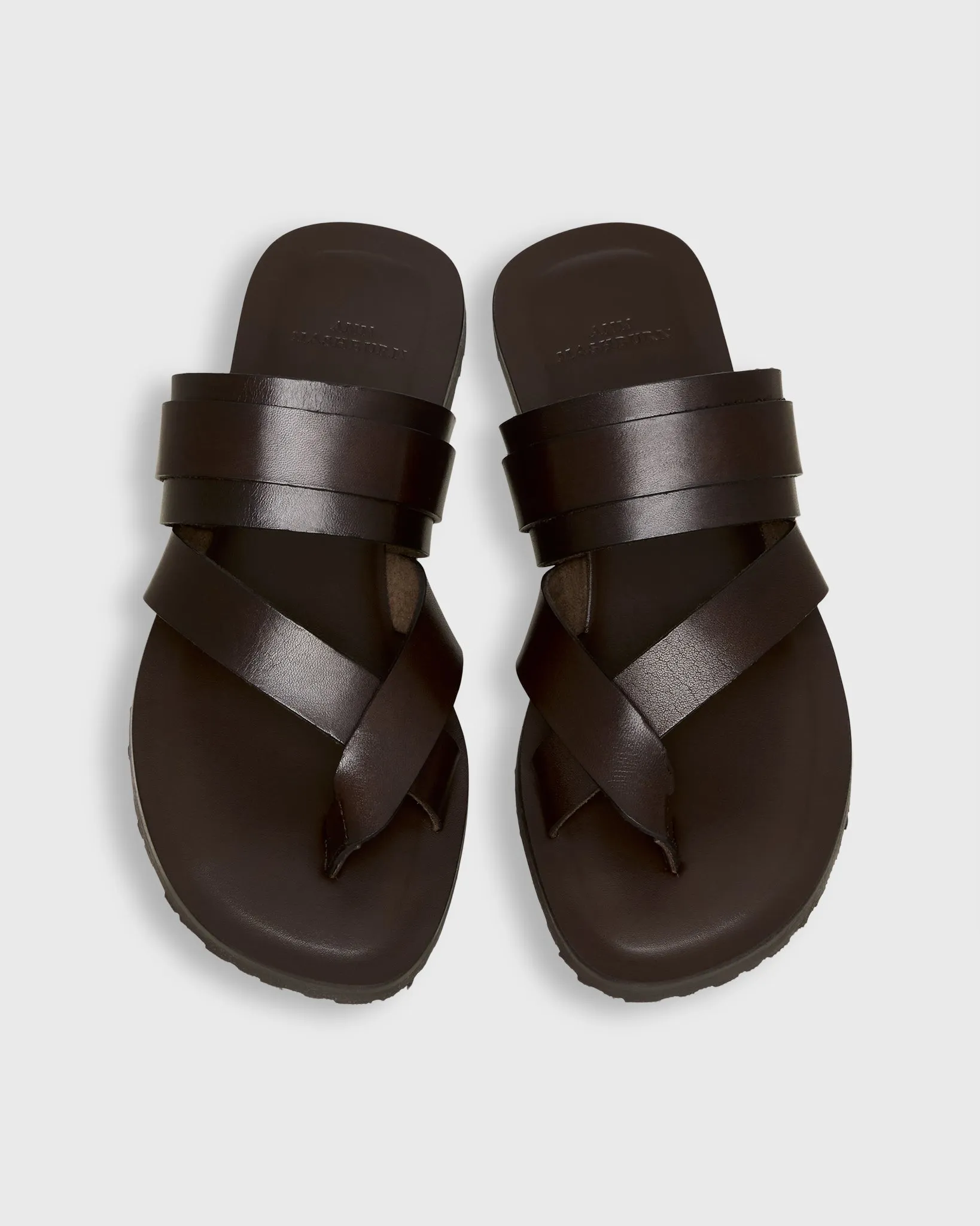 Adele Slide in Chocolate Leather sold by Mashburn product image thumbnail 2