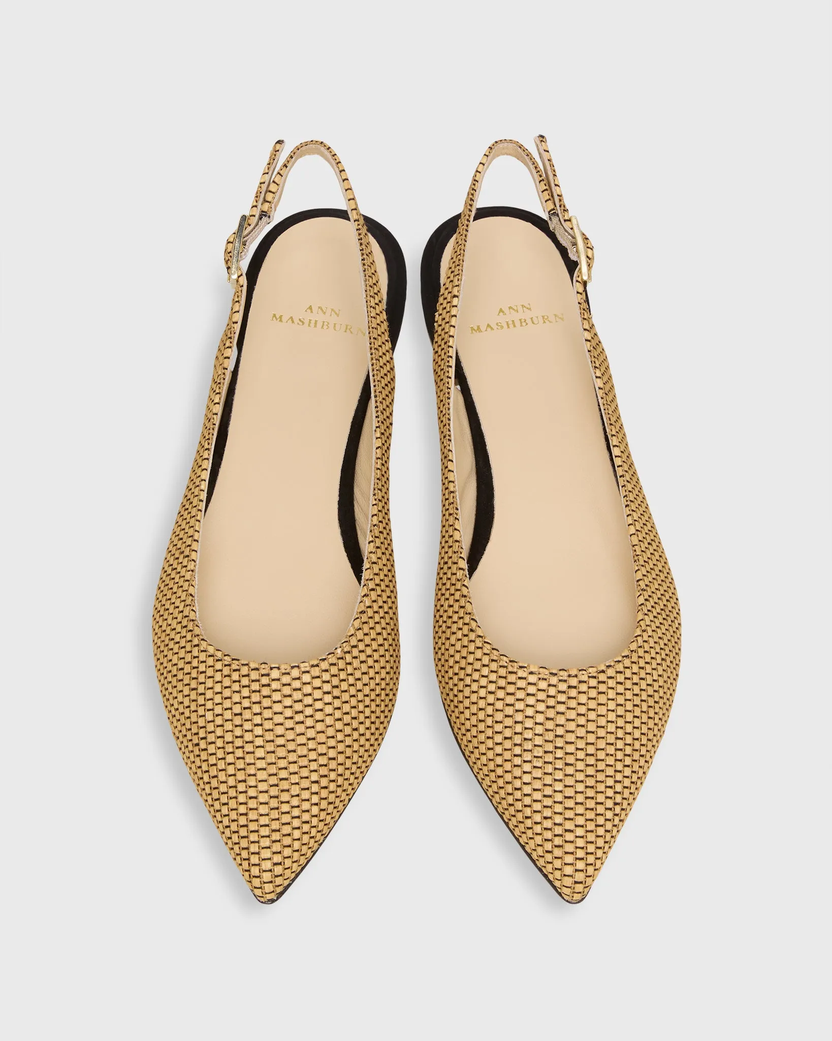 Pamela Slingback Flat in Raffia Camel sold by Mashburn product image thumbnail 2