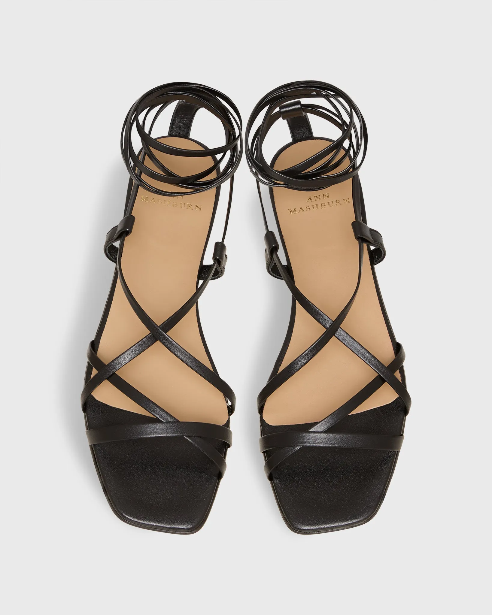 Chloe Tie Sandal in Black Leather sold by Mashburn product image thumbnail 2