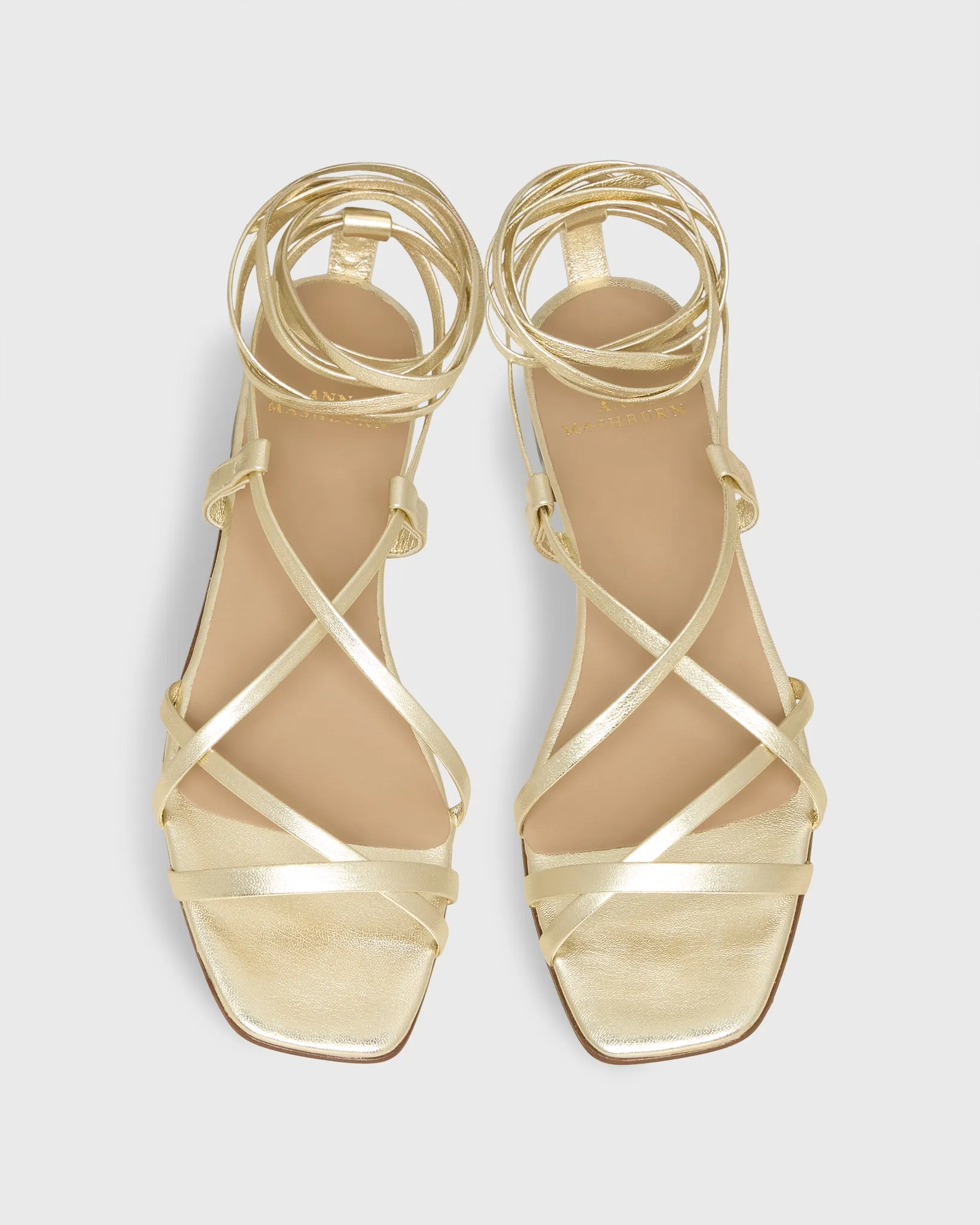 Chloe Tie Sandal in Platino Leather sold by Mashburn product image thumbnail 2