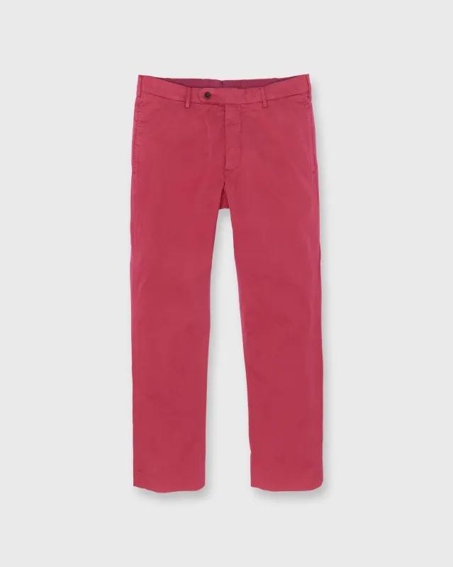 Garment-Dyed Sport Trouser in Red Summer Poplin made by Sid Mashburn