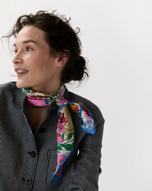 Medium Hand-Rolled Silk Scarf in Sixty Liberty Fabric Silk Twill made by Mashburn