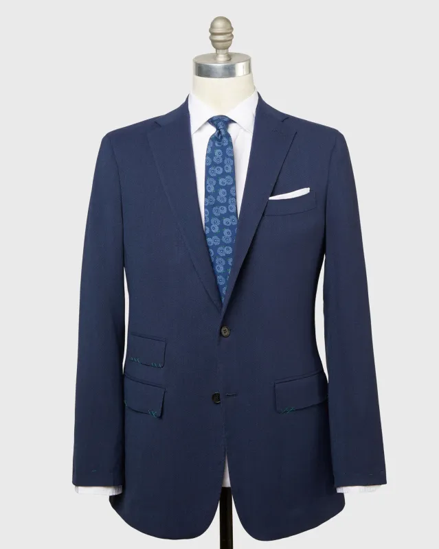 Virgil No. 3 Suit in Blue Wool Quattro Hopsack made by Sid Mashburn