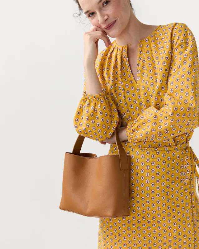 Louise Bag in Tan Leather made by Mashburn