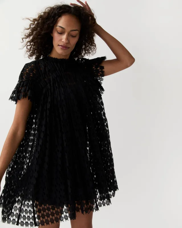 Layla Mini Dress in Noir made by Ulla Johnson