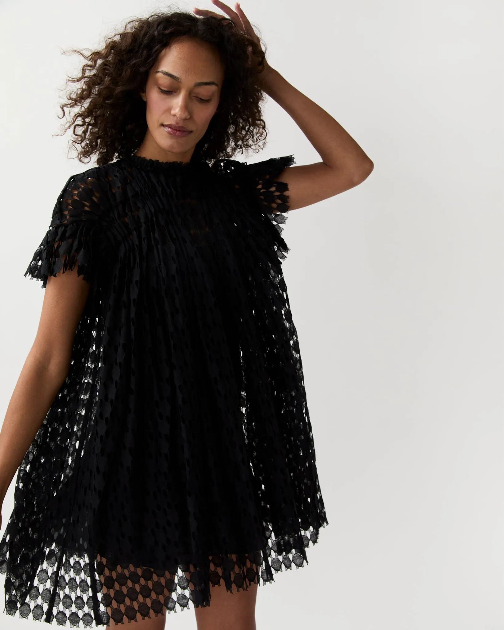 Layla Mini Dress in Noir sold by Mashburn