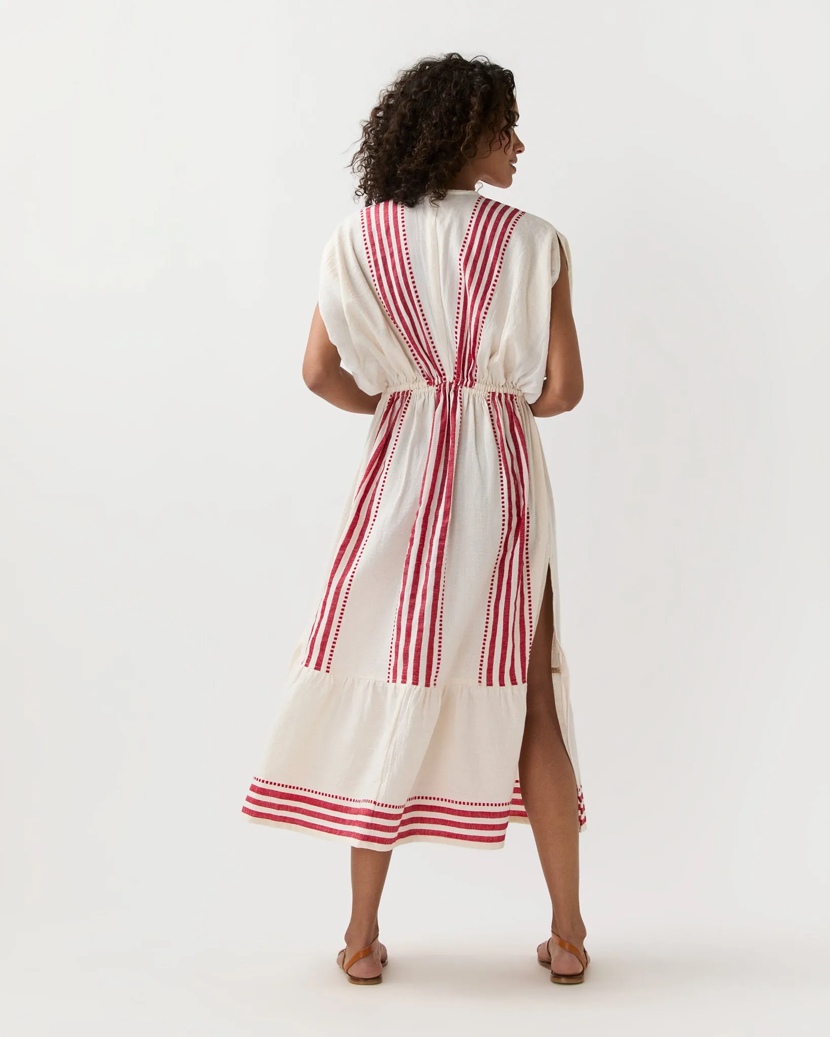 Leila Plunge Dress in Eshe Red sold by Mashburn product image thumbnail 4