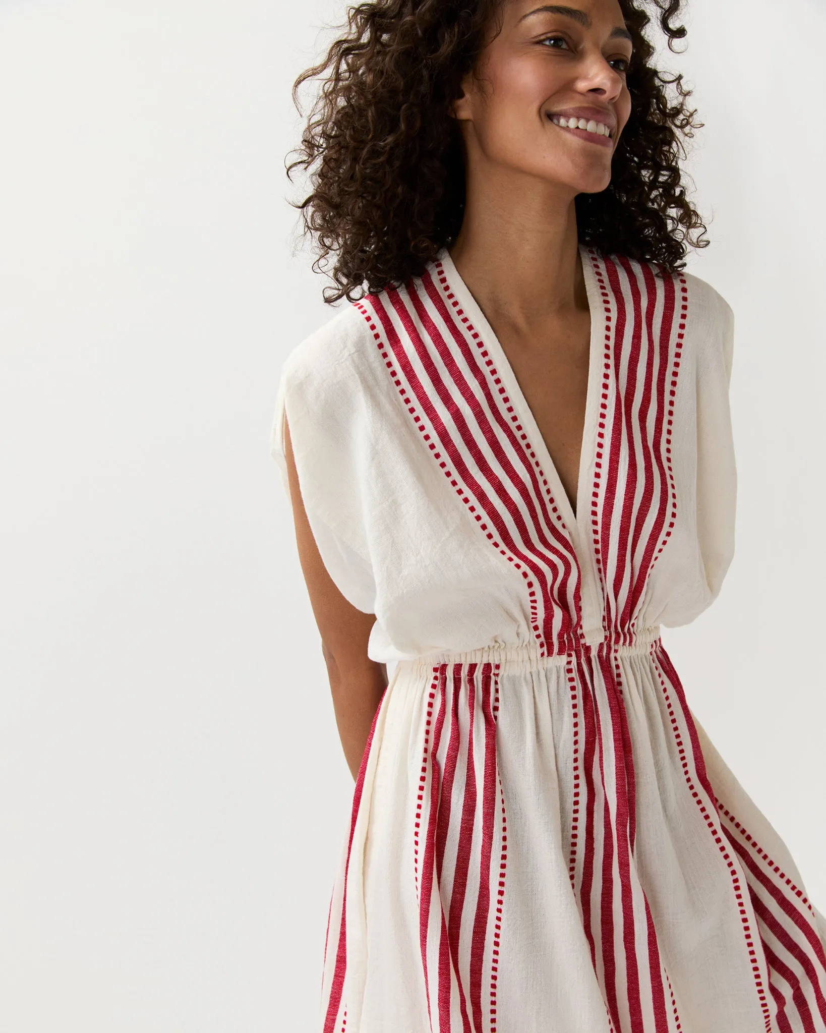 Leila Plunge Dress in Eshe Red sold by Mashburn product image thumbnail 2