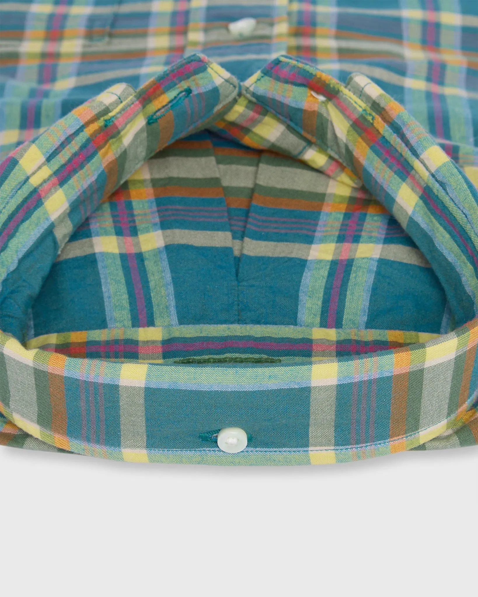Button-Down Sport Shirt in Bluegrass/Yellow/Berry Madras sold by Mashburn product image thumbnail 3