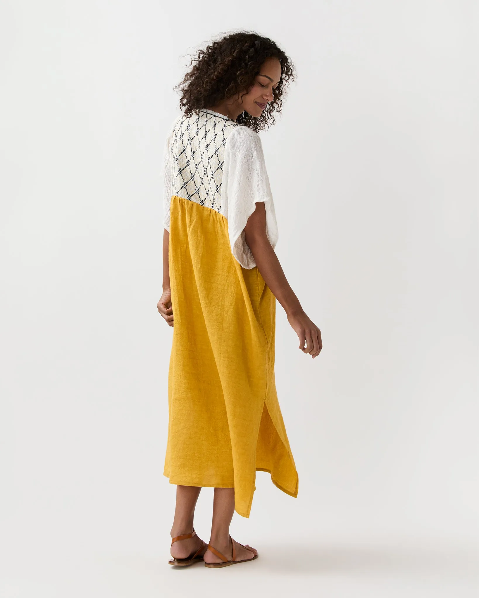 Laura Long Dress in Ocra sold by Mashburn product image thumbnail 5