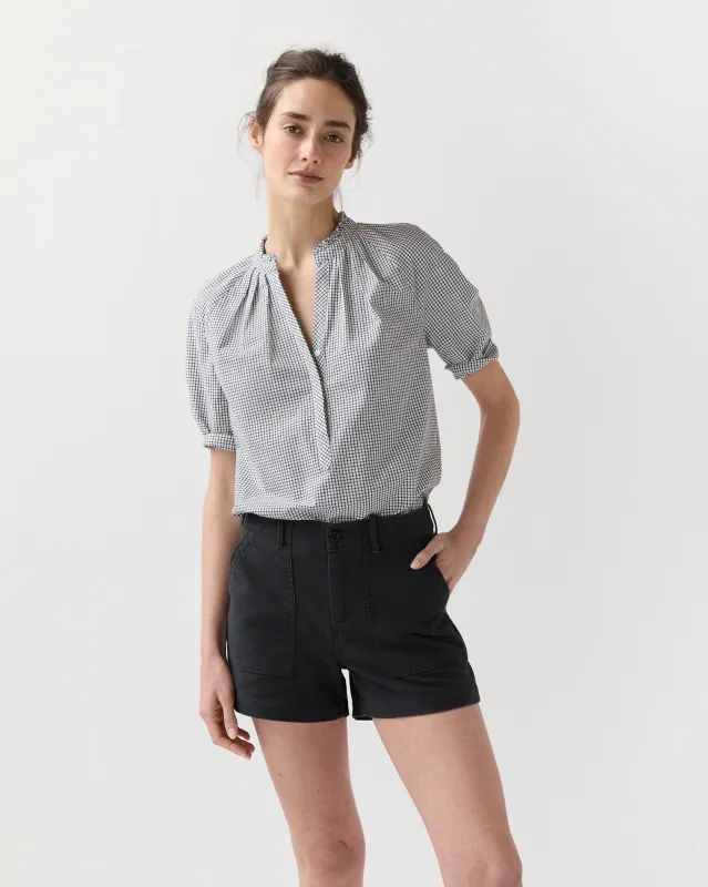 Surplus Short in Washed Black made by Mashburn