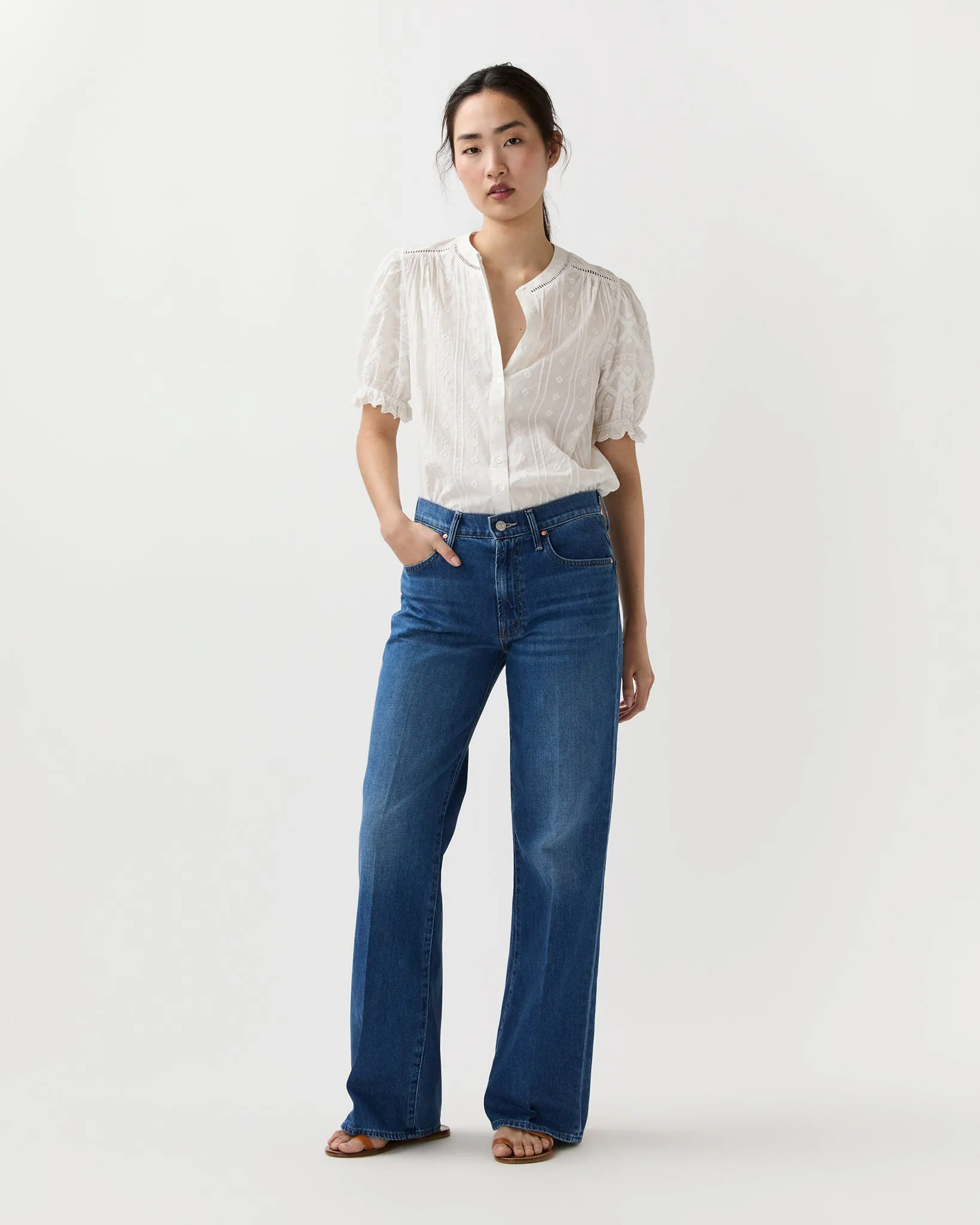The Mid Rise Maven Skimp Jean in Big Tipper sold by Mashburn