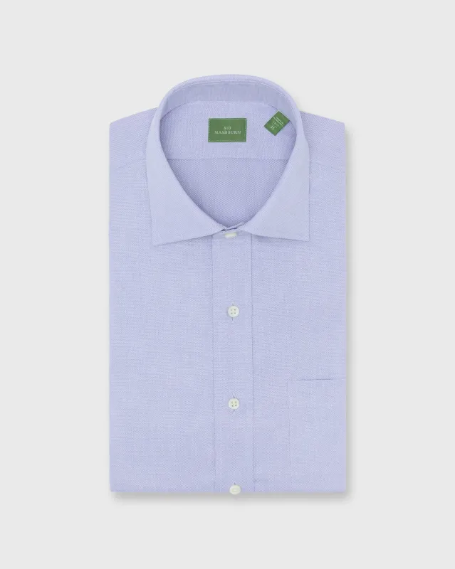 Spread Collar Dress Shirt in Blue Micro Cellulare made by Sid Mashburn