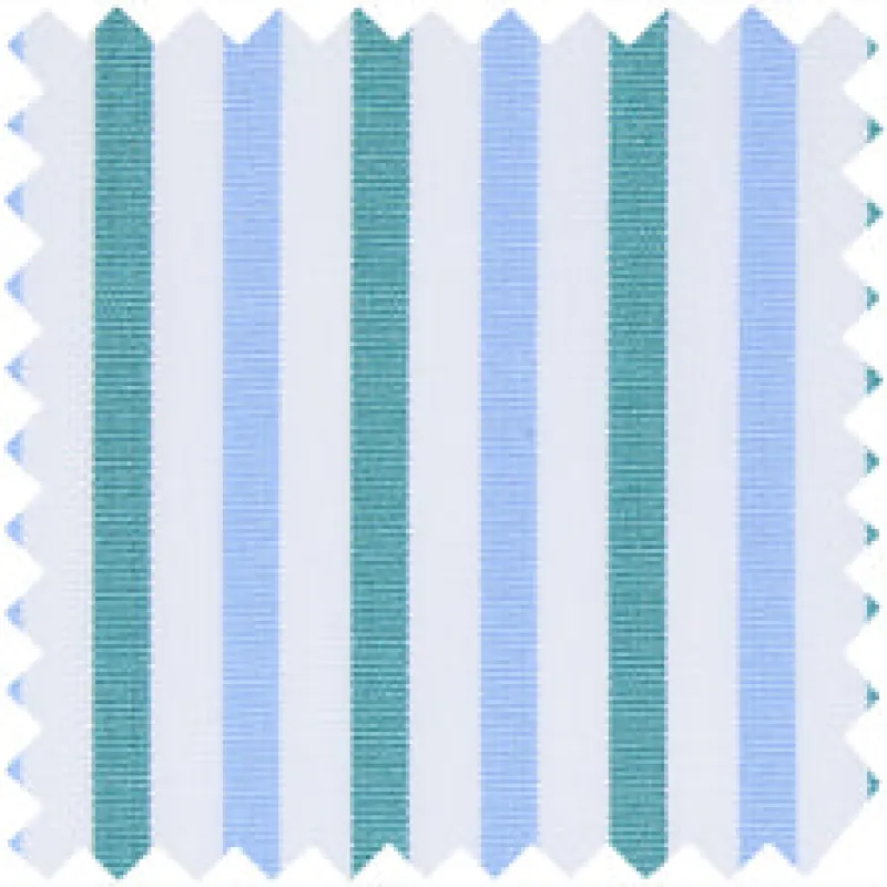 Made-to-Measure Shirt in Bluegrass/Sky Multi Stripe Poplin made by Sid Mashburn
