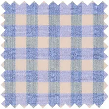 Made-to-Measure Shirt in Heather Sky/Mango Gingham Poplin sold by Mashburn
