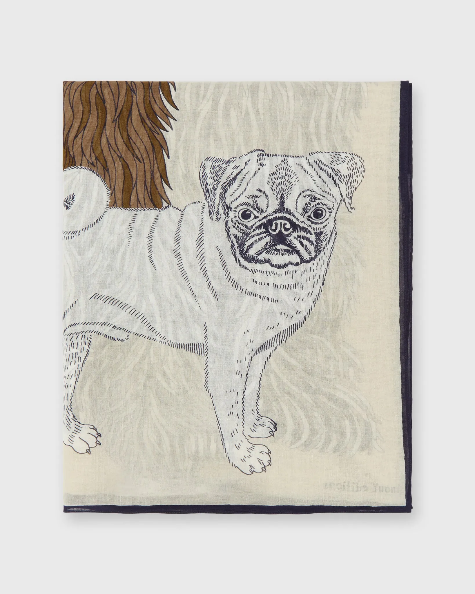 Toutou Scarf in White Cotton sold by Mashburn product image thumbnail 4