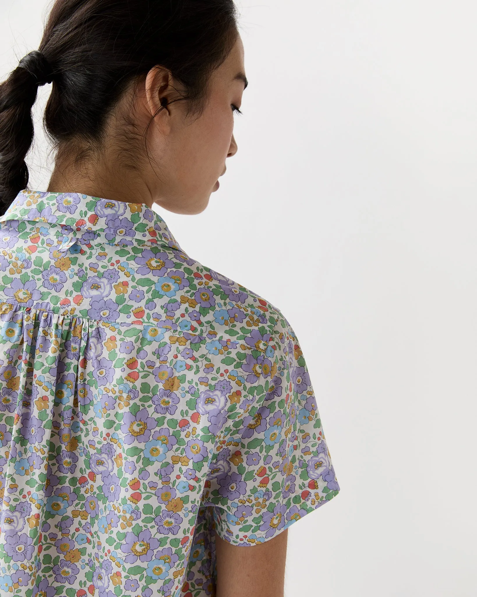 Jasmine Pajama Shorts Set in Purple/Multi Betsy Liberty Fabric sold by Mashburn product image thumbnail 5