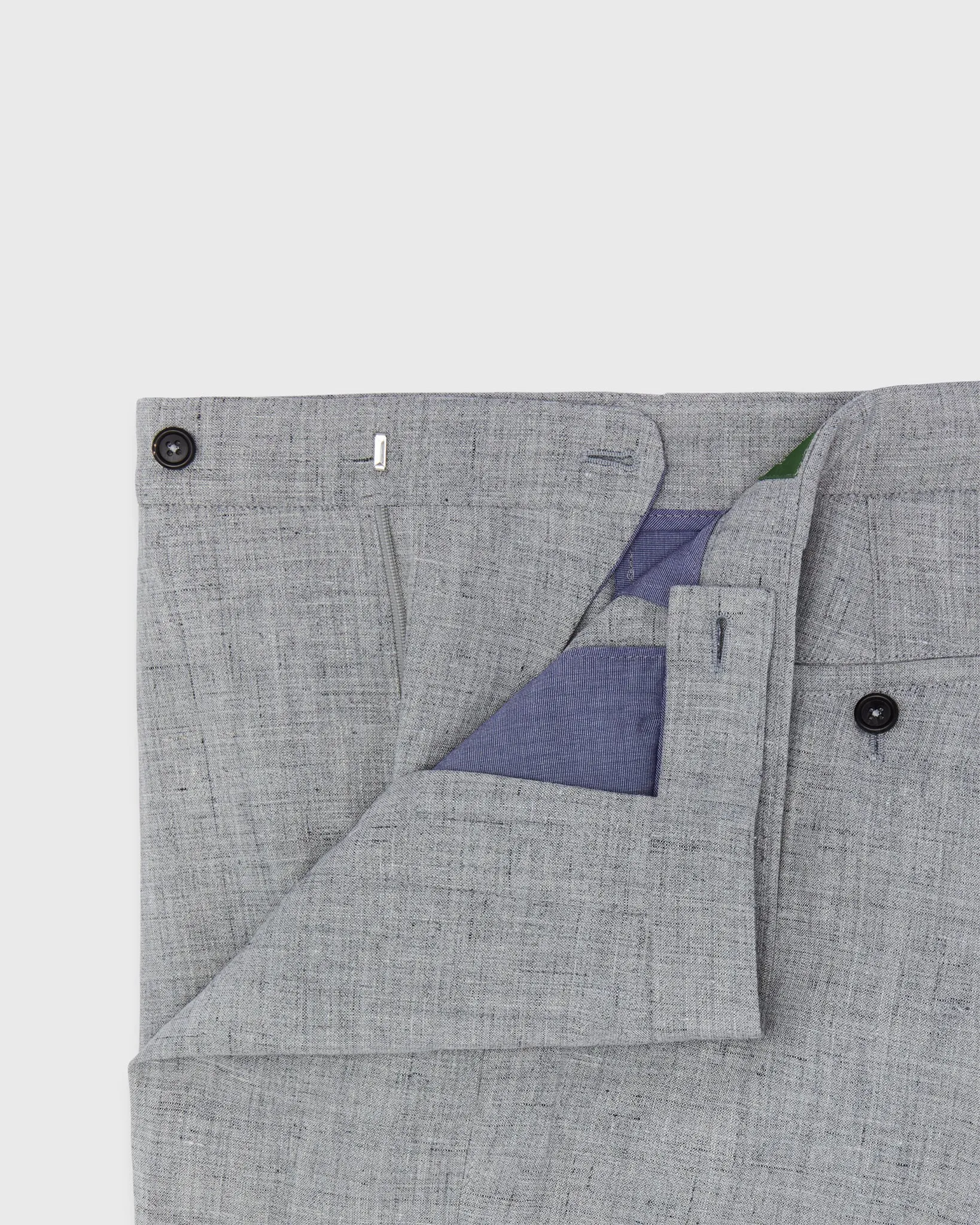 Ghost Trouser in Pearl Grey Rustic Hopsack sold by Mashburn product image thumbnail 3
