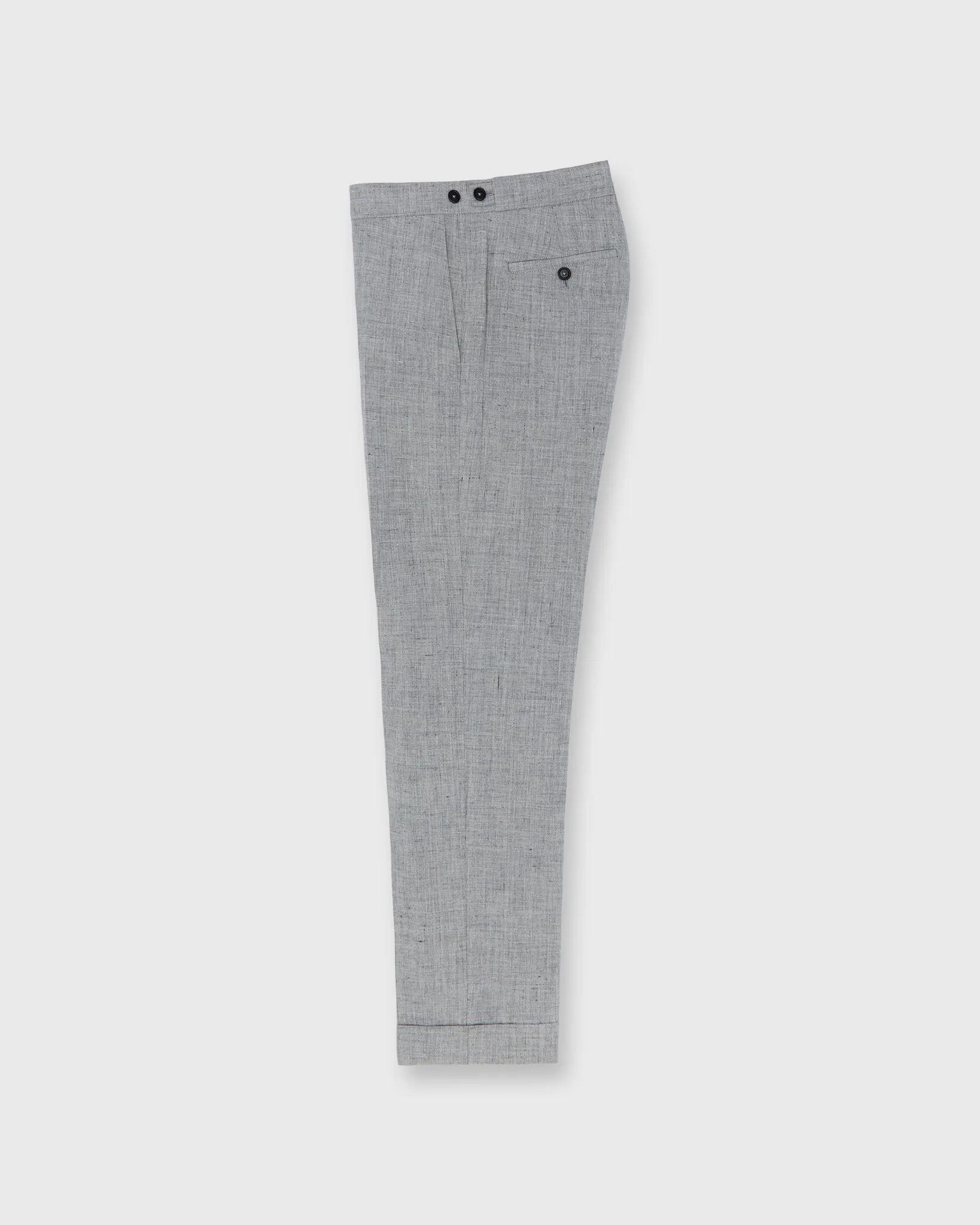 Ghost Trouser in Pearl Grey Rustic Hopsack sold by Mashburn