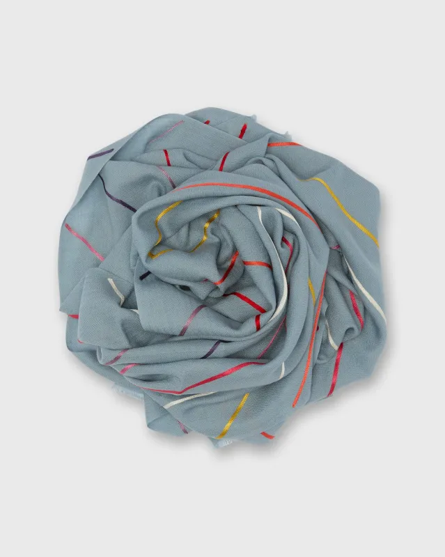 Helio Sky Scarf in Light Blue made by Mashburn