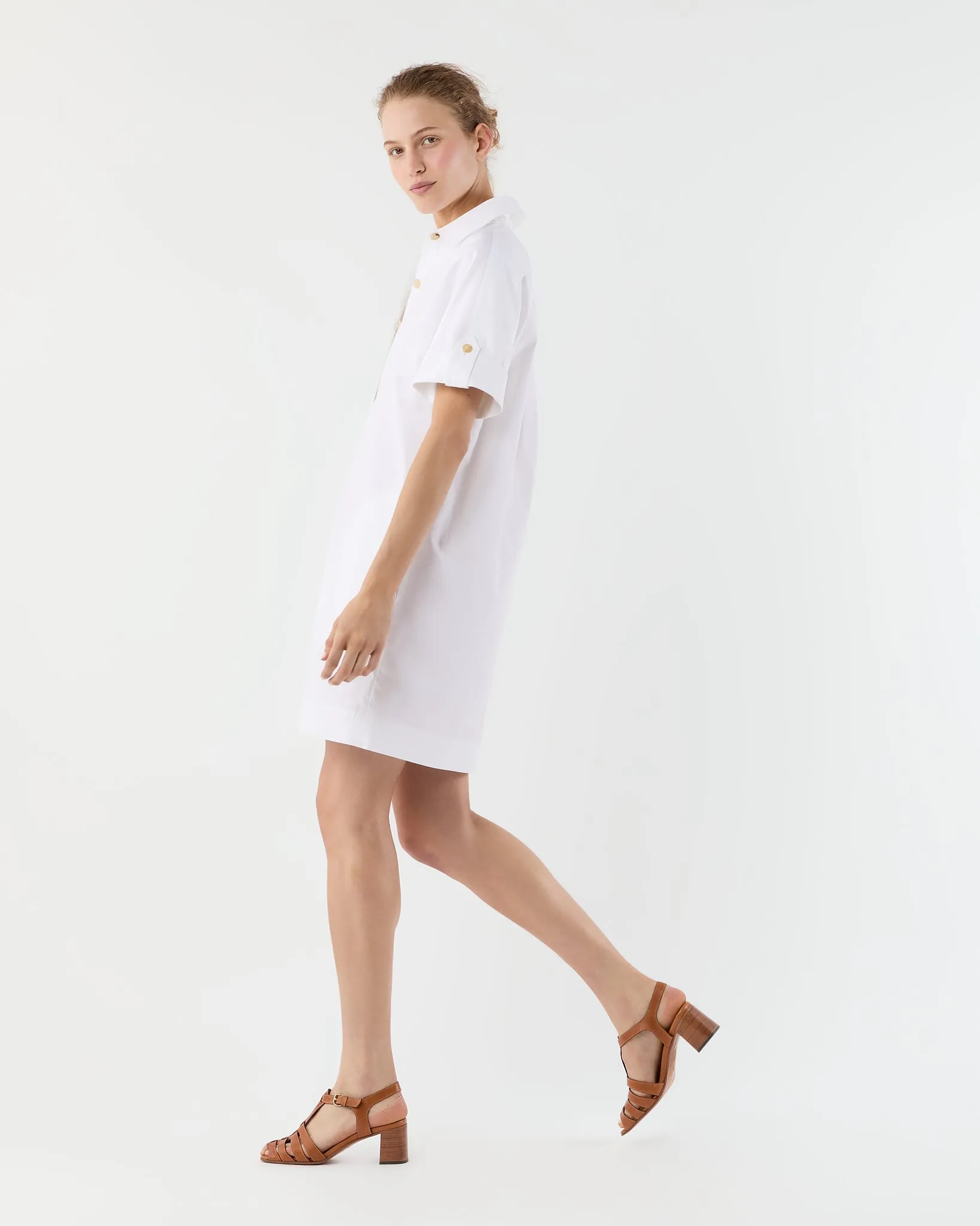 Molly Dress in White Poplin sold by Mashburn product image thumbnail 4