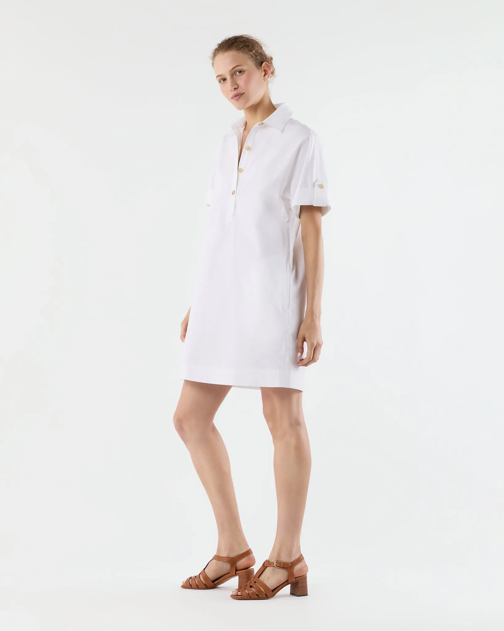 Molly Dress in White Poplin sold by Mashburn product image thumbnail 3