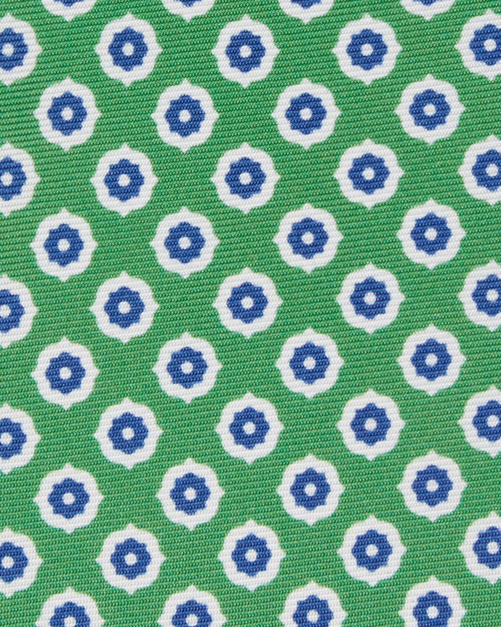 Silk Print Tie in Green/Chalk/Navy Foulard sold by Mashburn product image thumbnail 2