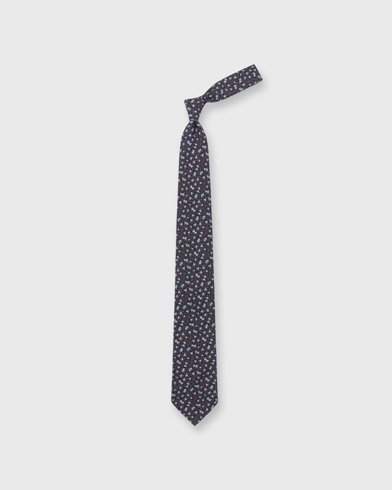 Silk Print Tie in Navy/Beet/Sky Floral sold by Mashburn product image thumbnail 3