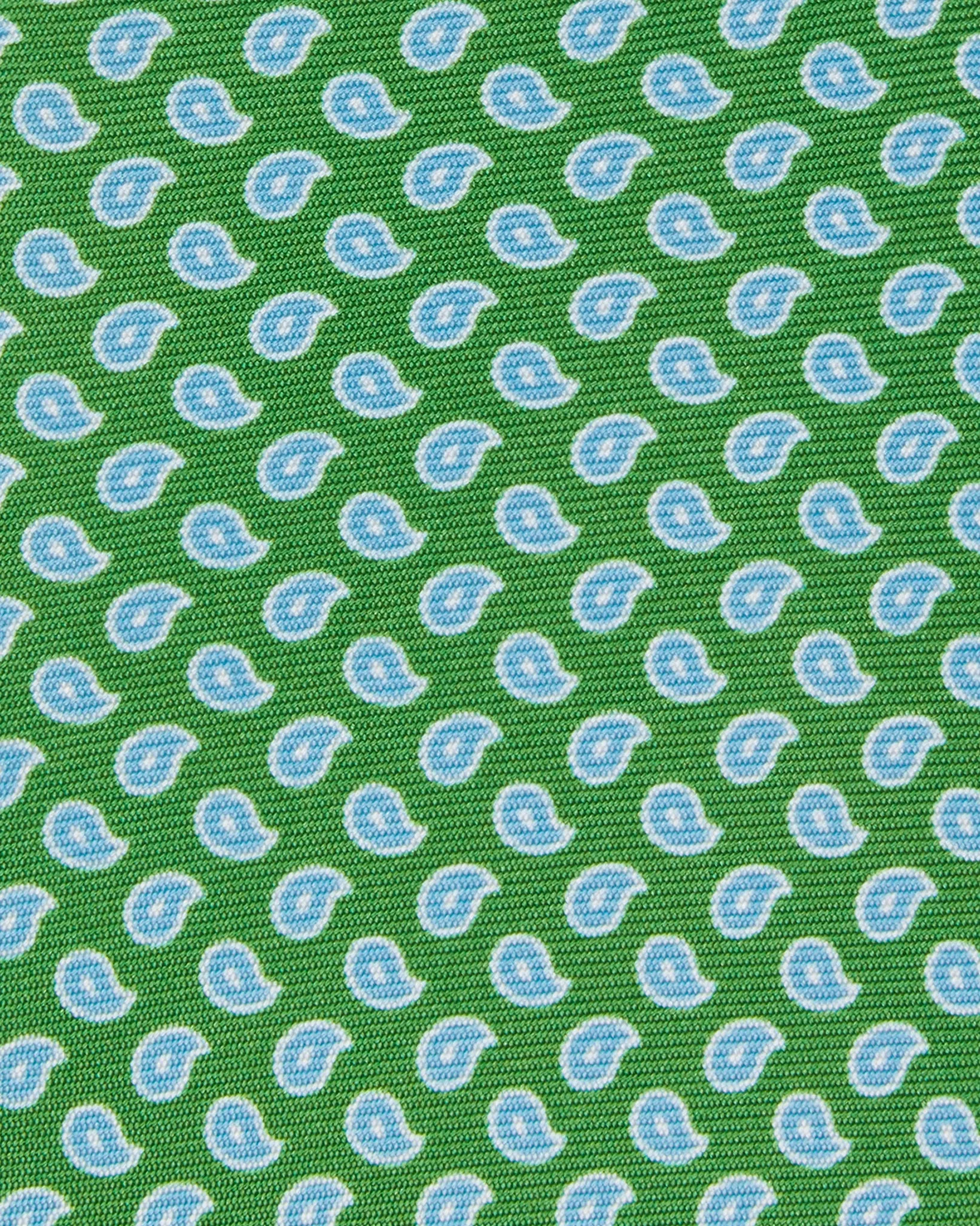 Silk Print Tie in Green/Sky Paisley sold by Mashburn product image thumbnail 2