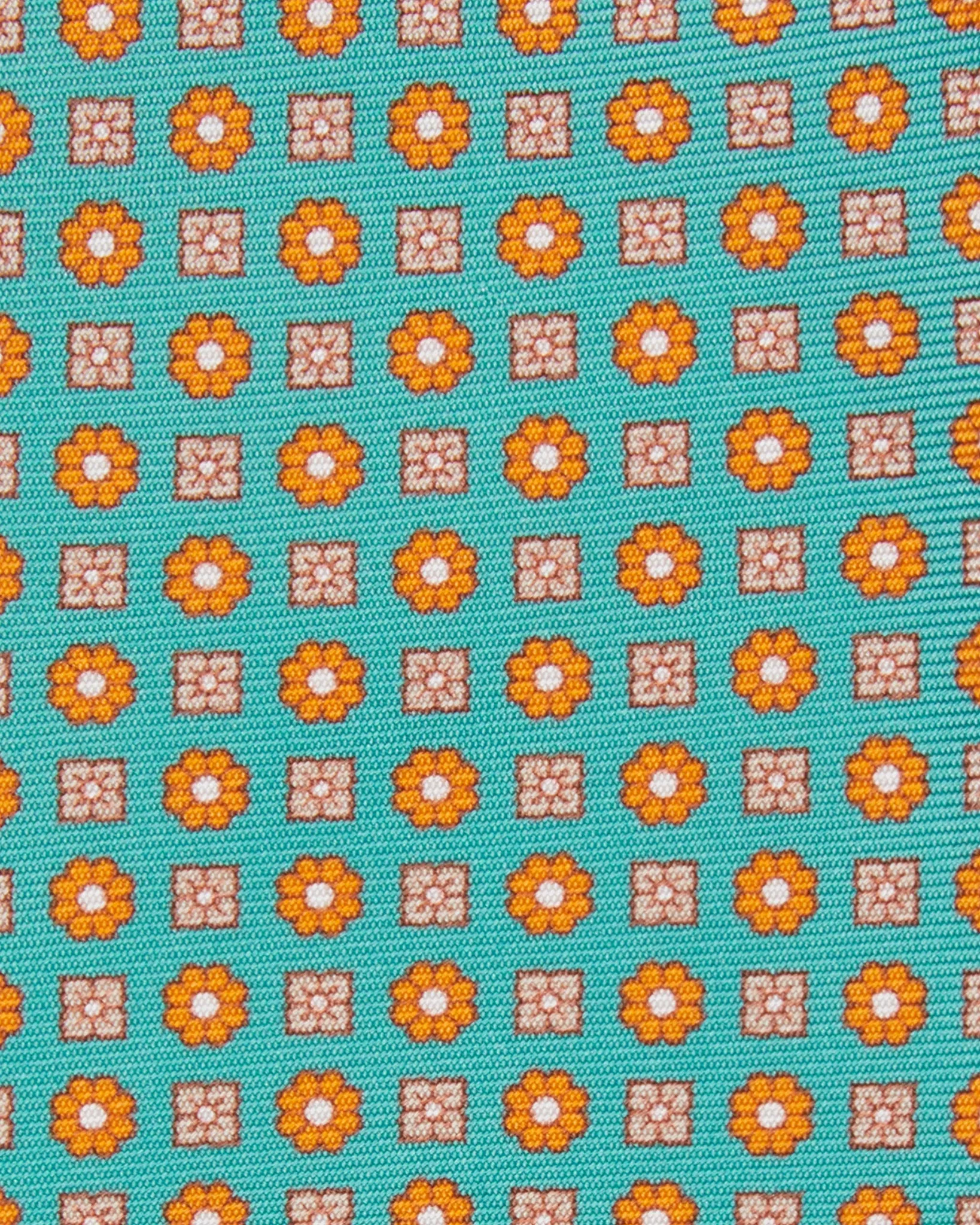 Silk Print Tie in Lovat/Orange Foulard sold by Mashburn product image thumbnail 2