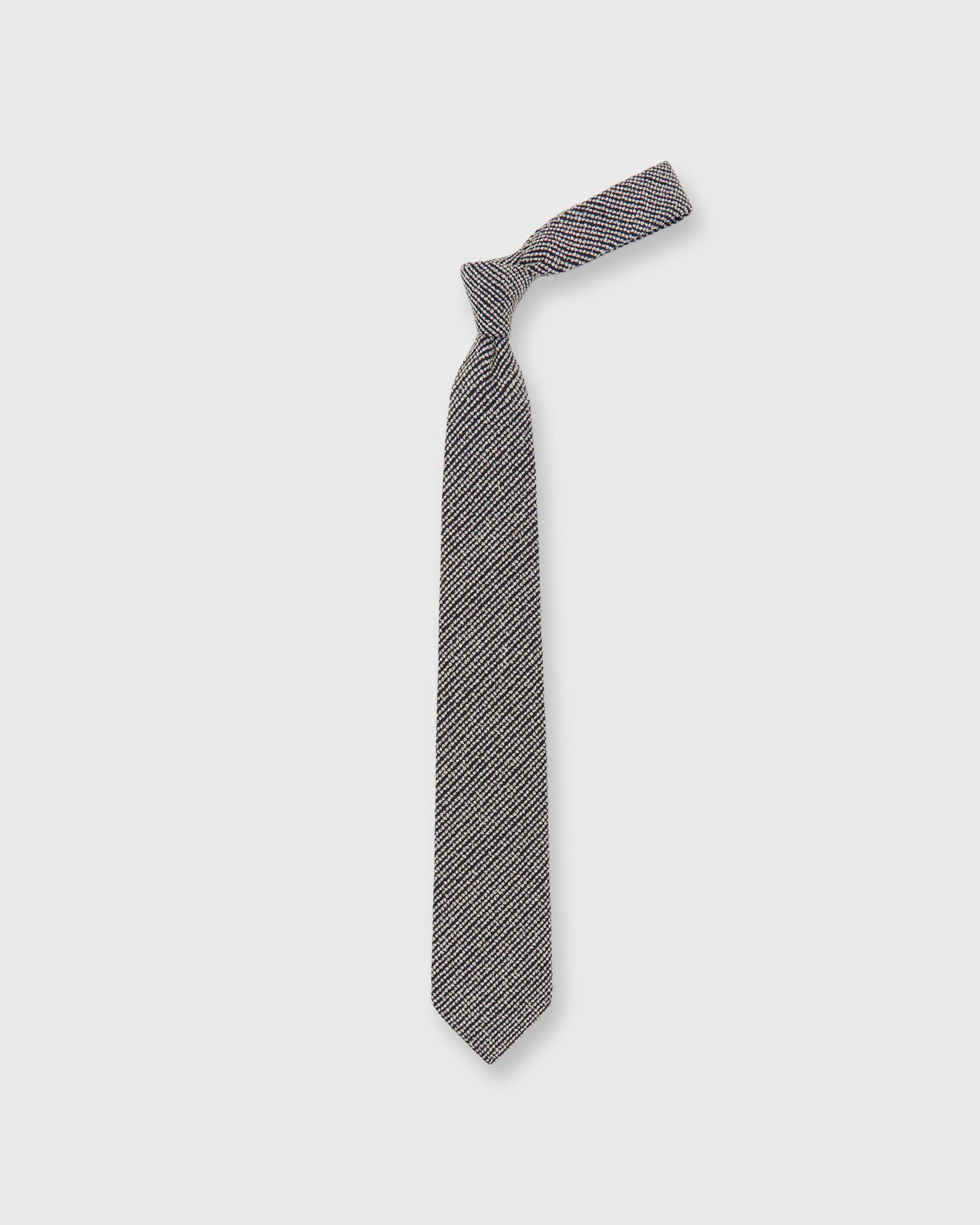 Silk Jacquard Tie in Midnight/Bone sold by Mashburn product image thumbnail 3
