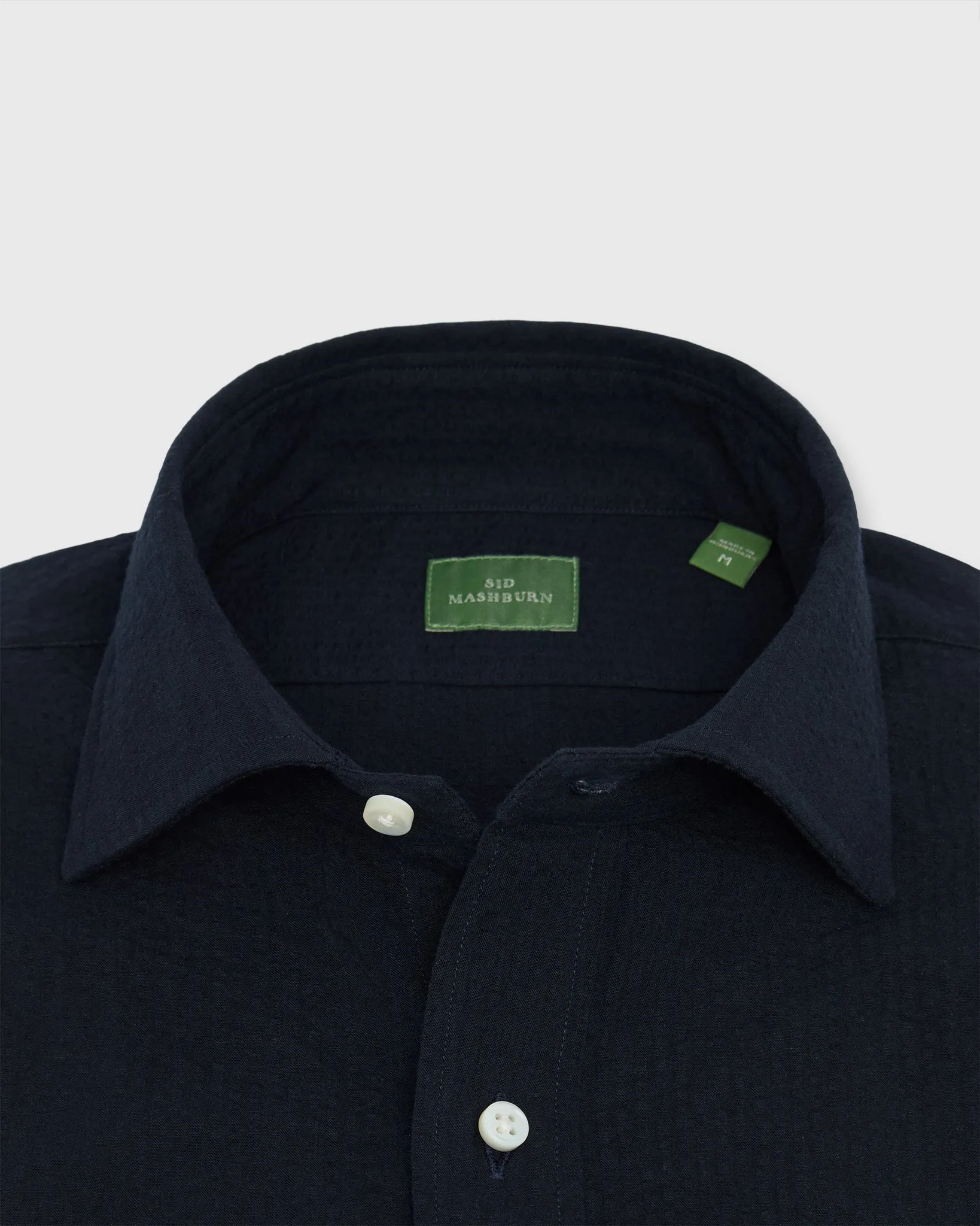 Marquez Shirt in Navy Seersucker sold by Mashburn product image thumbnail 3