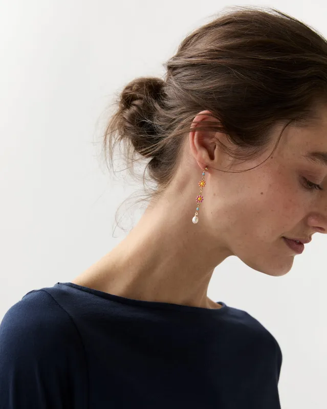 Rosie Earrings in Gold/Multi made by Mashburn