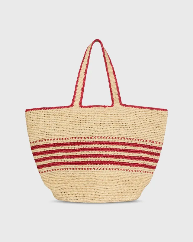 Mira Tote in Esche Red made by lemlem