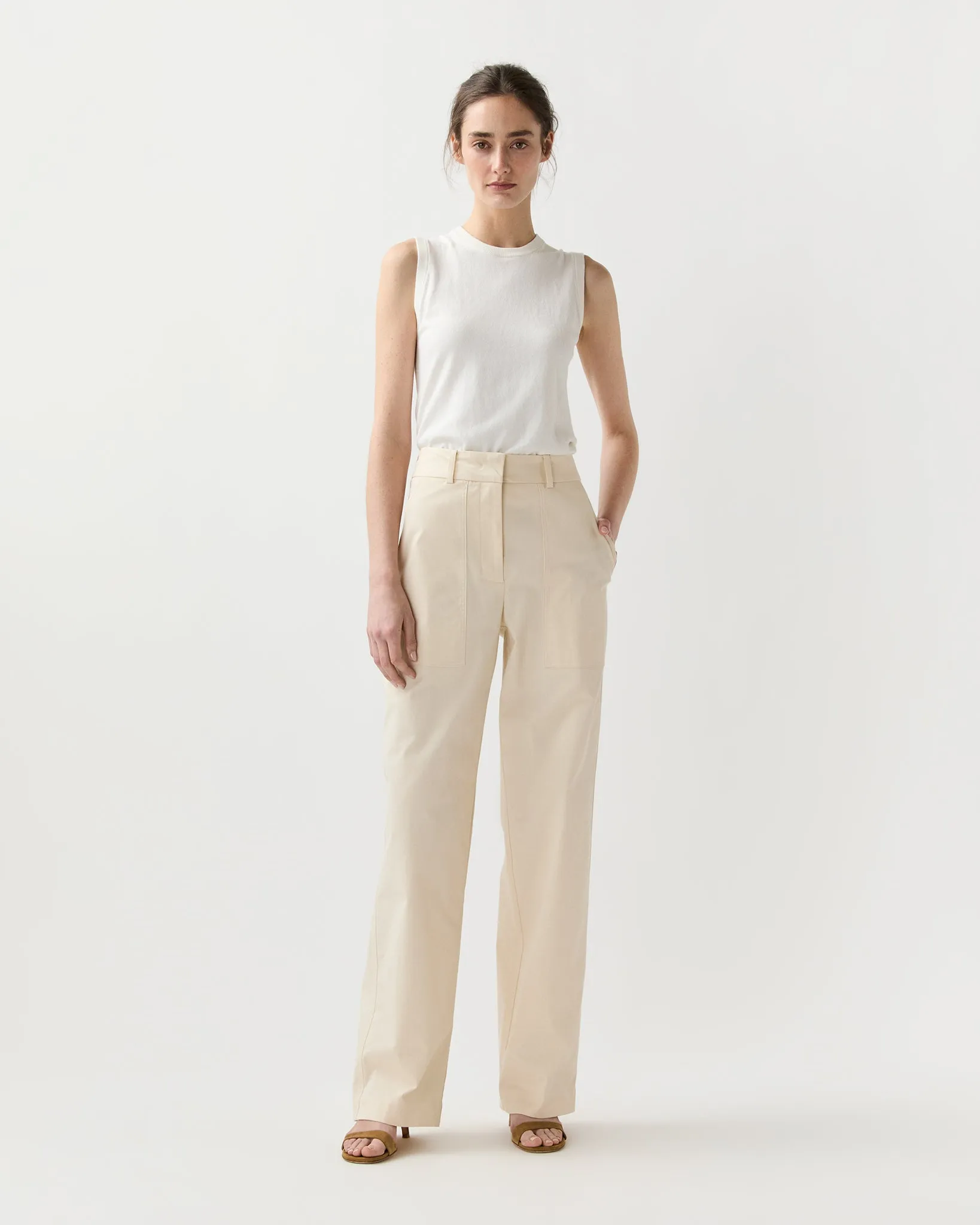 Jaber Pant in Marble sold by Mashburn