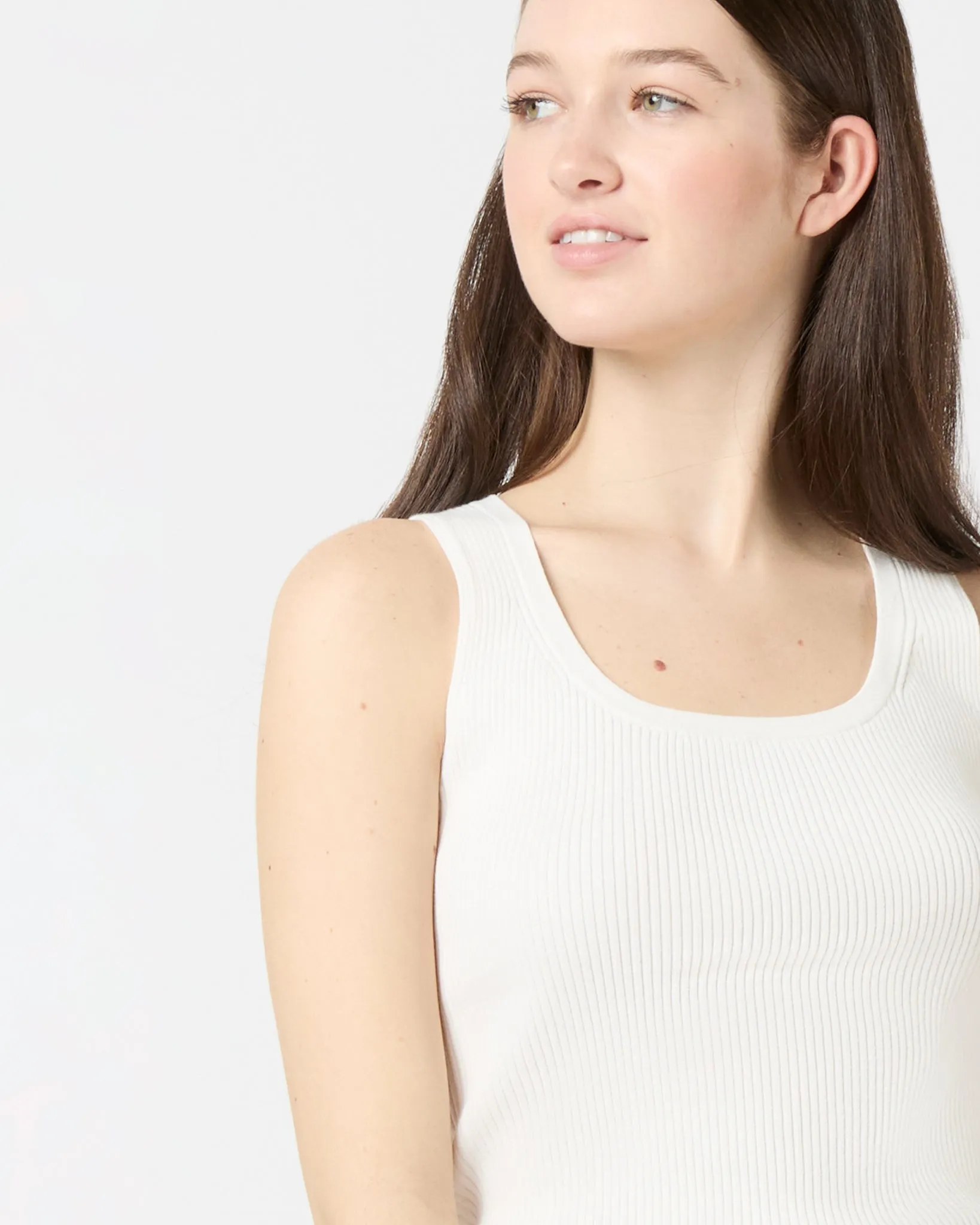 Nia Shell in Chalk Ice Cotton sold by Mashburn product image thumbnail 2